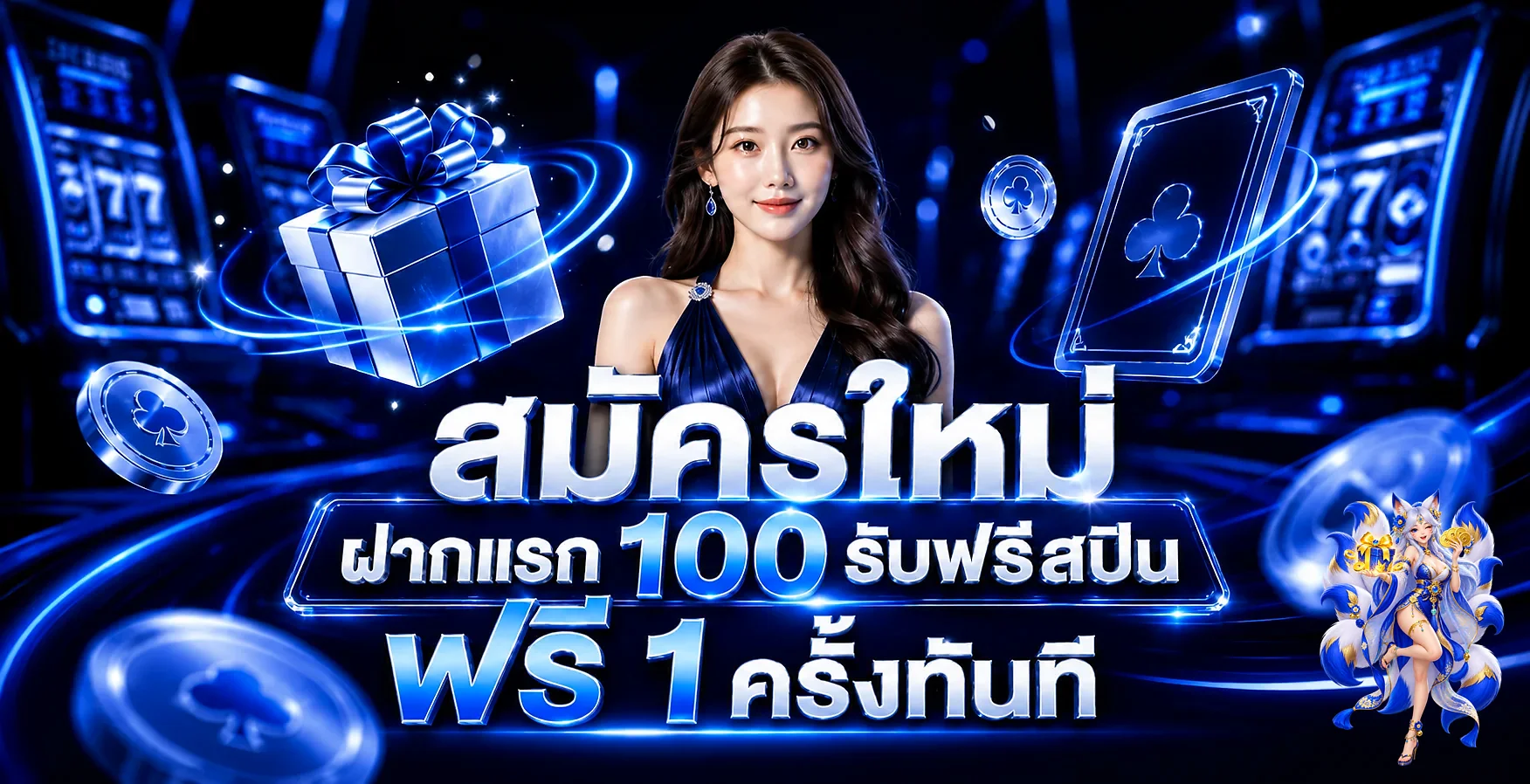 ภาพโปรโมชั่น GEMOYSLOT99 พร้อมมาสคอตแฟนตาซีสีน้ำเงิน